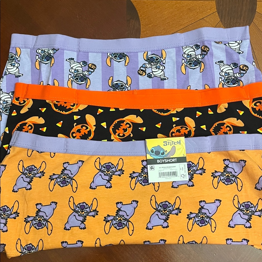Disney Orange Stitch Boyshorts set
